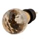 Round Diamond Cut Crystal Glass Wine Stopper in Golden Fitting